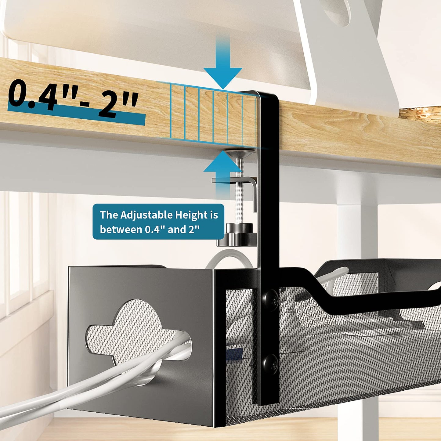 Under Desk Cable Management Organizer