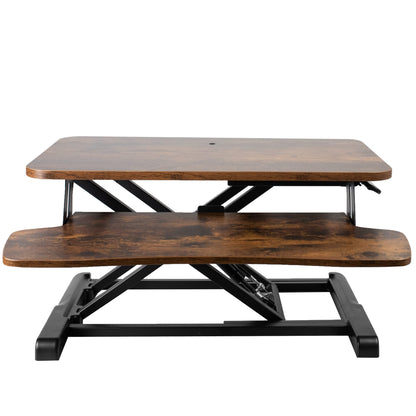 Height Adjustable Desk Converter with Dual Monitor Stand