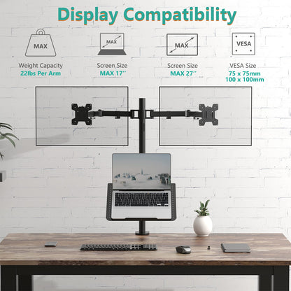 Adjustable Laptop and Monitor Arm Mount
