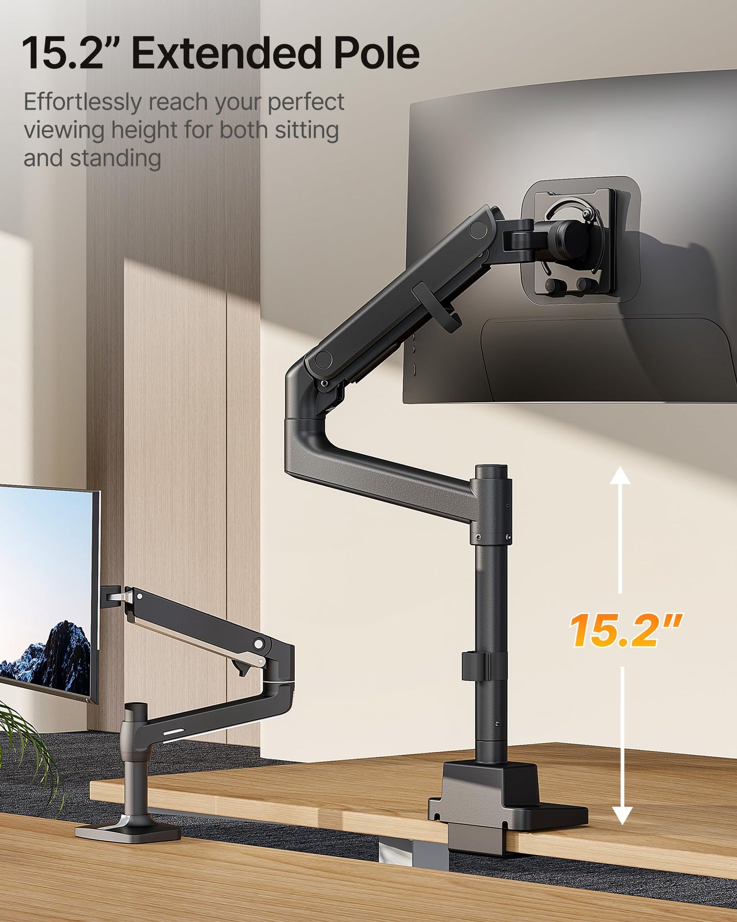 Heavy Duty Ultrawide Monitor Arm Desk Mount