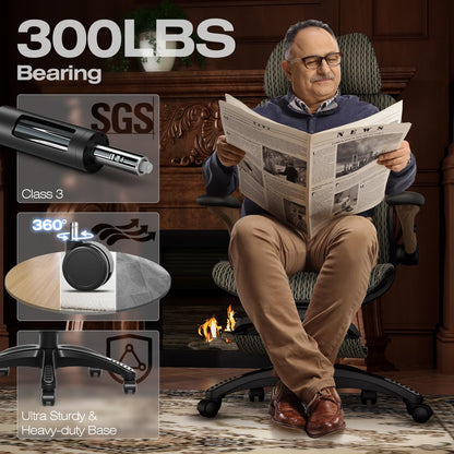 Ergonomic Mesh Office Chair with Footrest and Lumbar Support