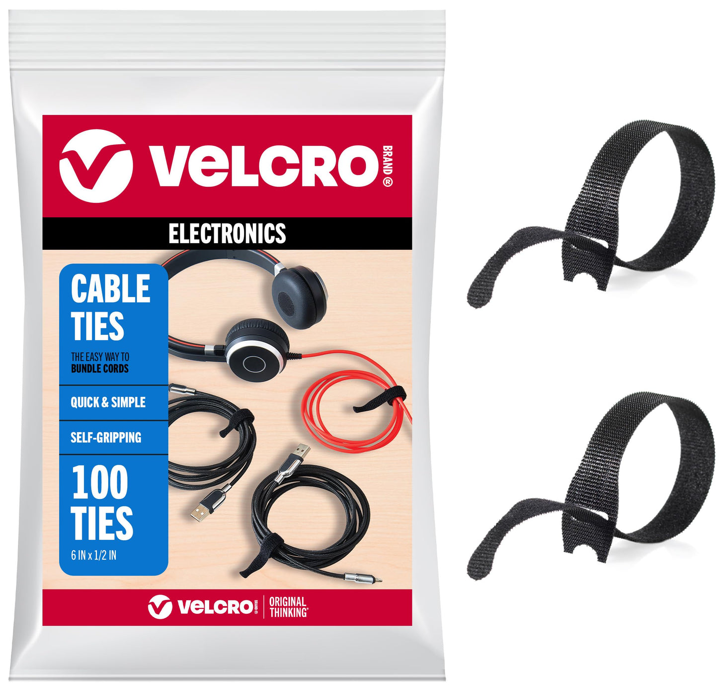 VELCRO Brand 150pk Cable Ties