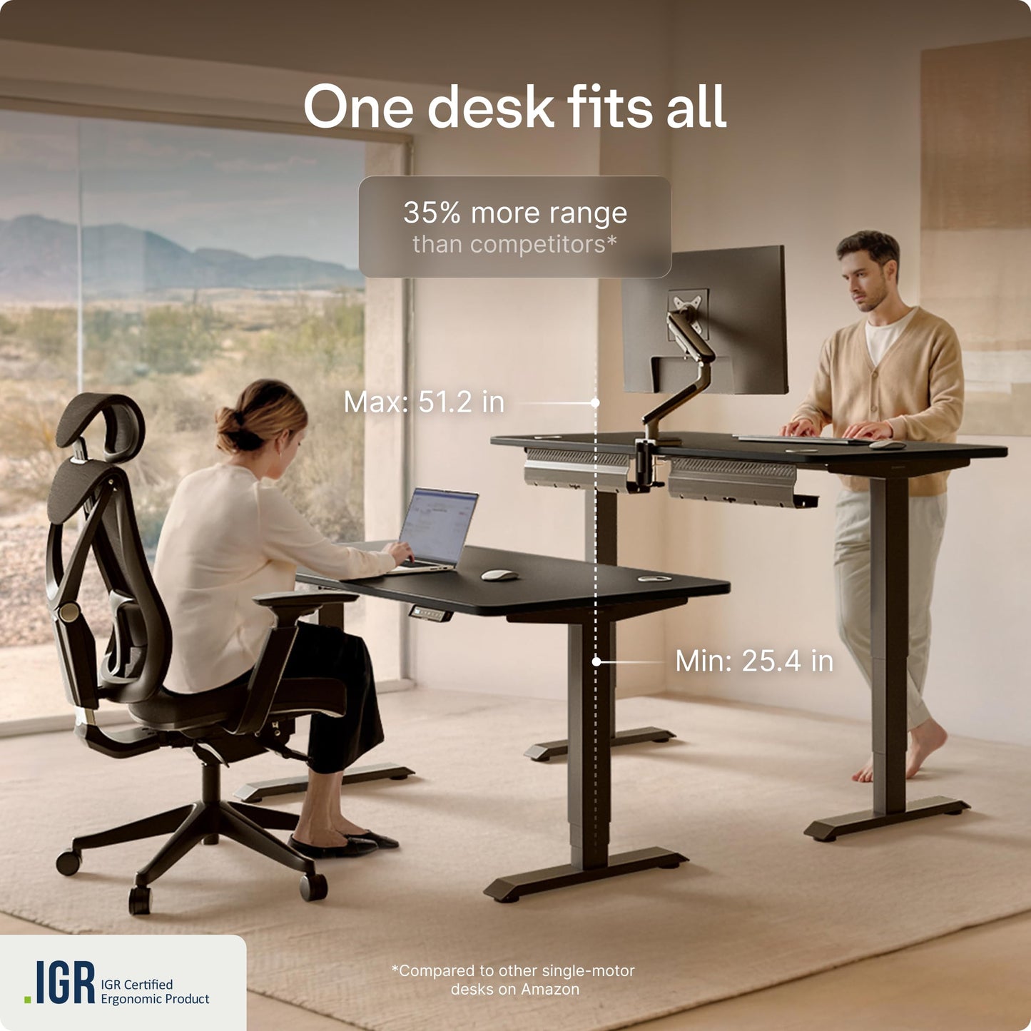 Electric Standing Desk for Home Office Workspace