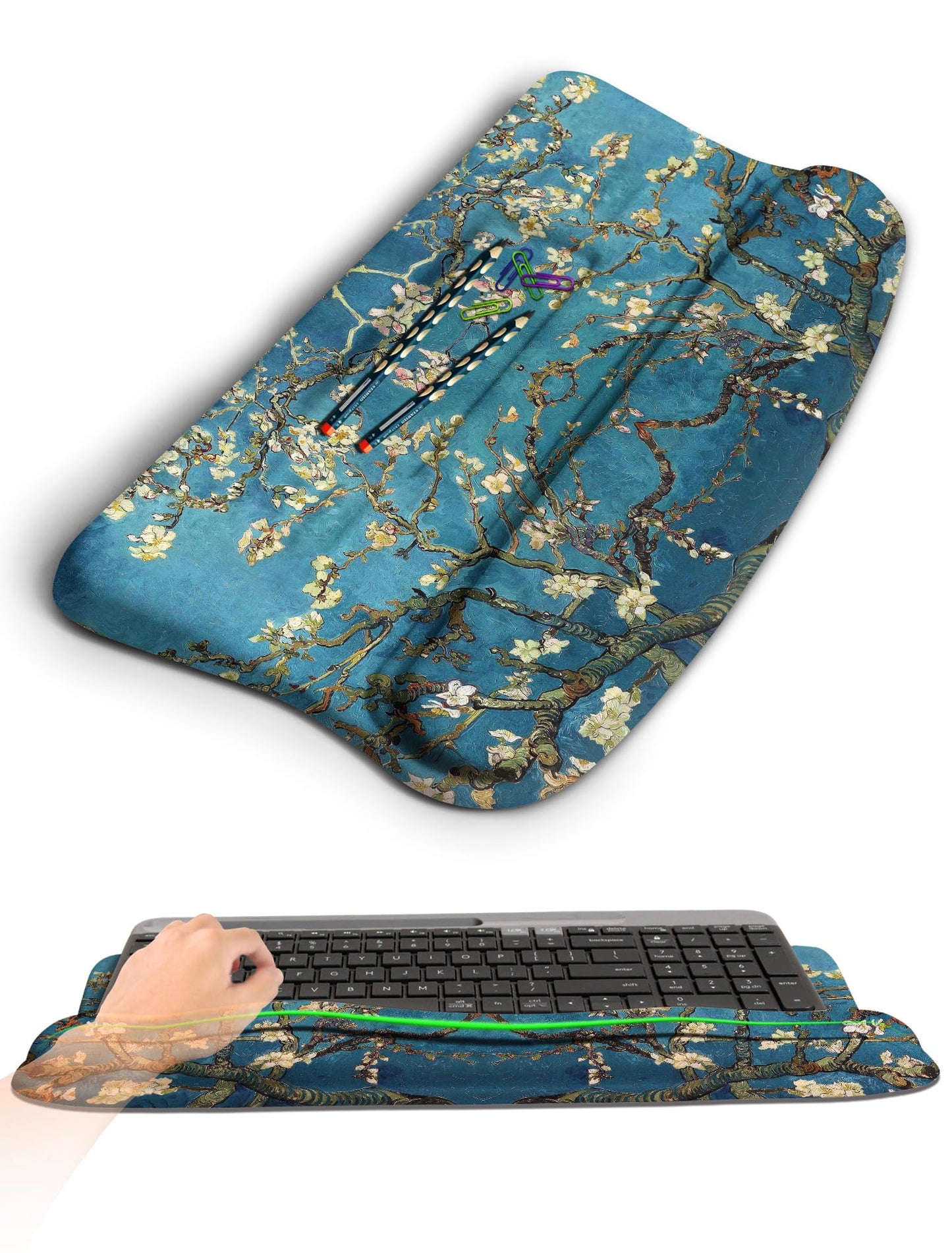 Ergonomic Wave Wrist Rest with Keyboard Stand