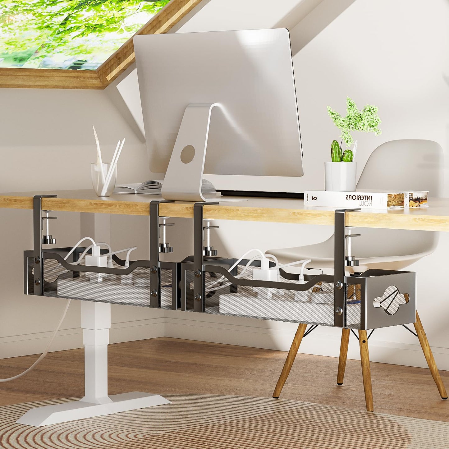 Under Desk Cable Management Organizer