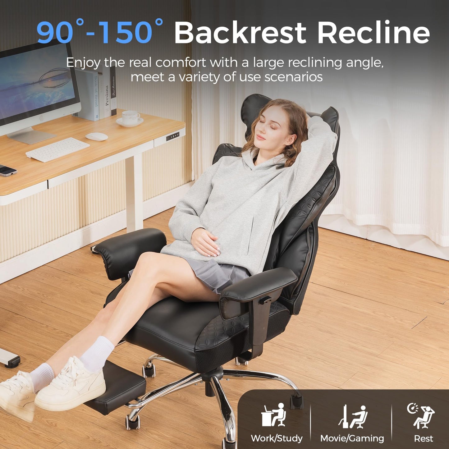 Ergonomic High Back Office Chair with Foot Rest