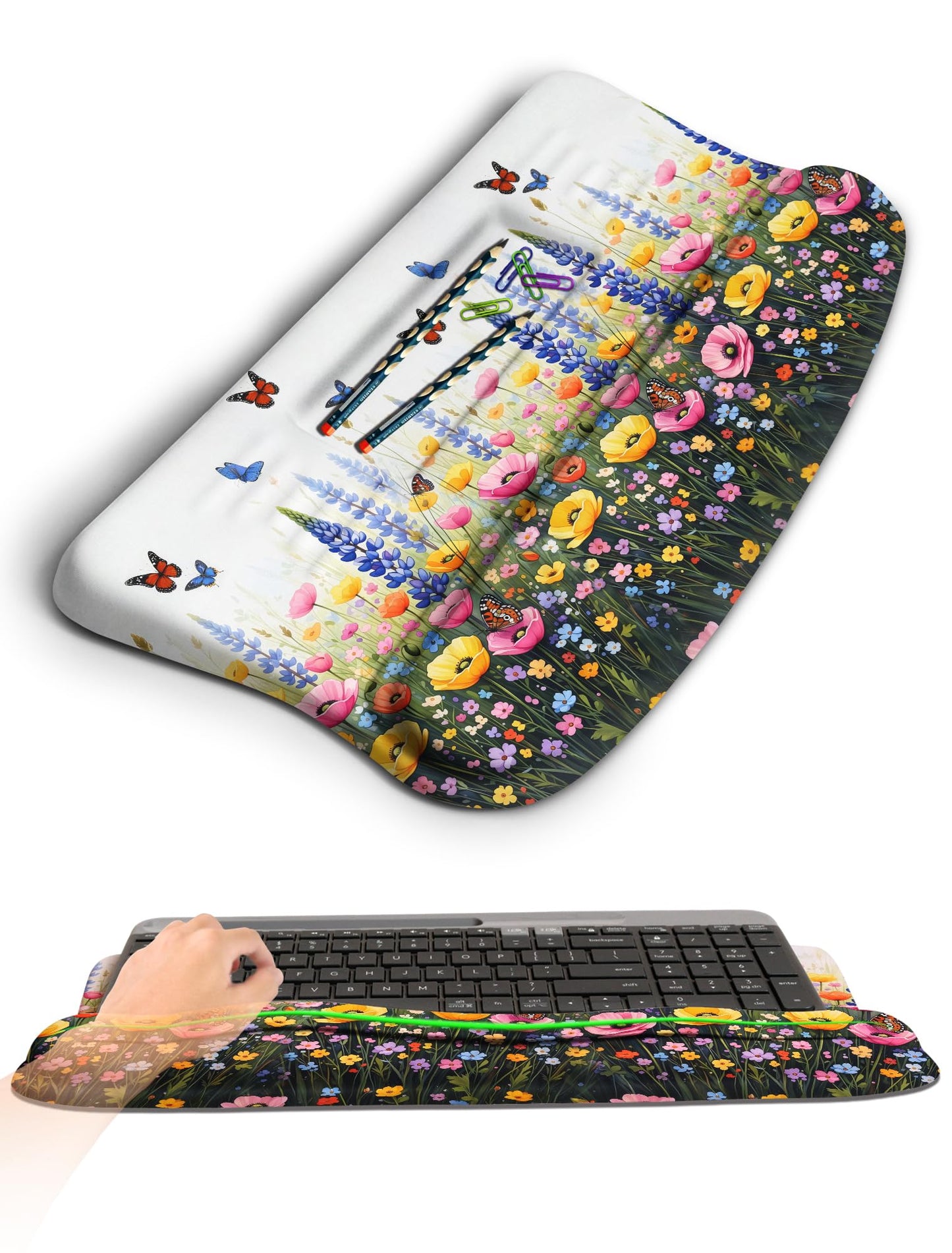Ergonomic Wave Wrist Rest with Keyboard Stand