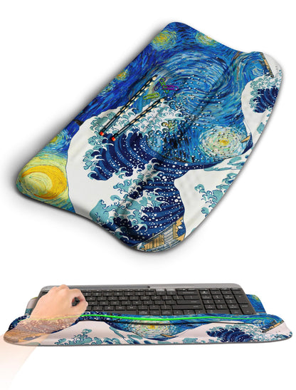 Ergonomic Wave Wrist Rest with Keyboard Stand