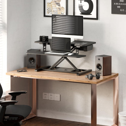 Motorized Standing Desk Riser with Keyboard Tray