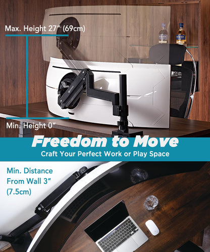 Heavy Duty Ultrawide Monitor Arm Mount