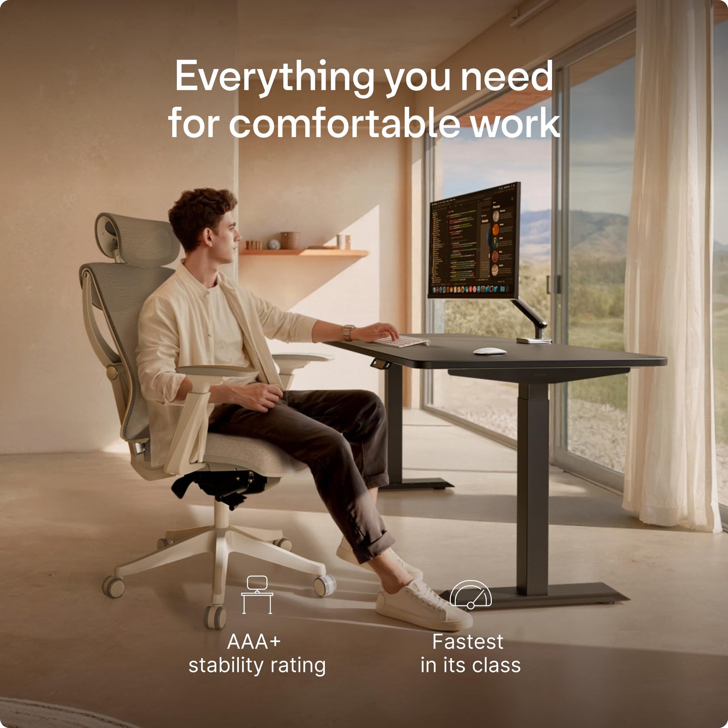 Electric Standing Desk for Home Office Workspace