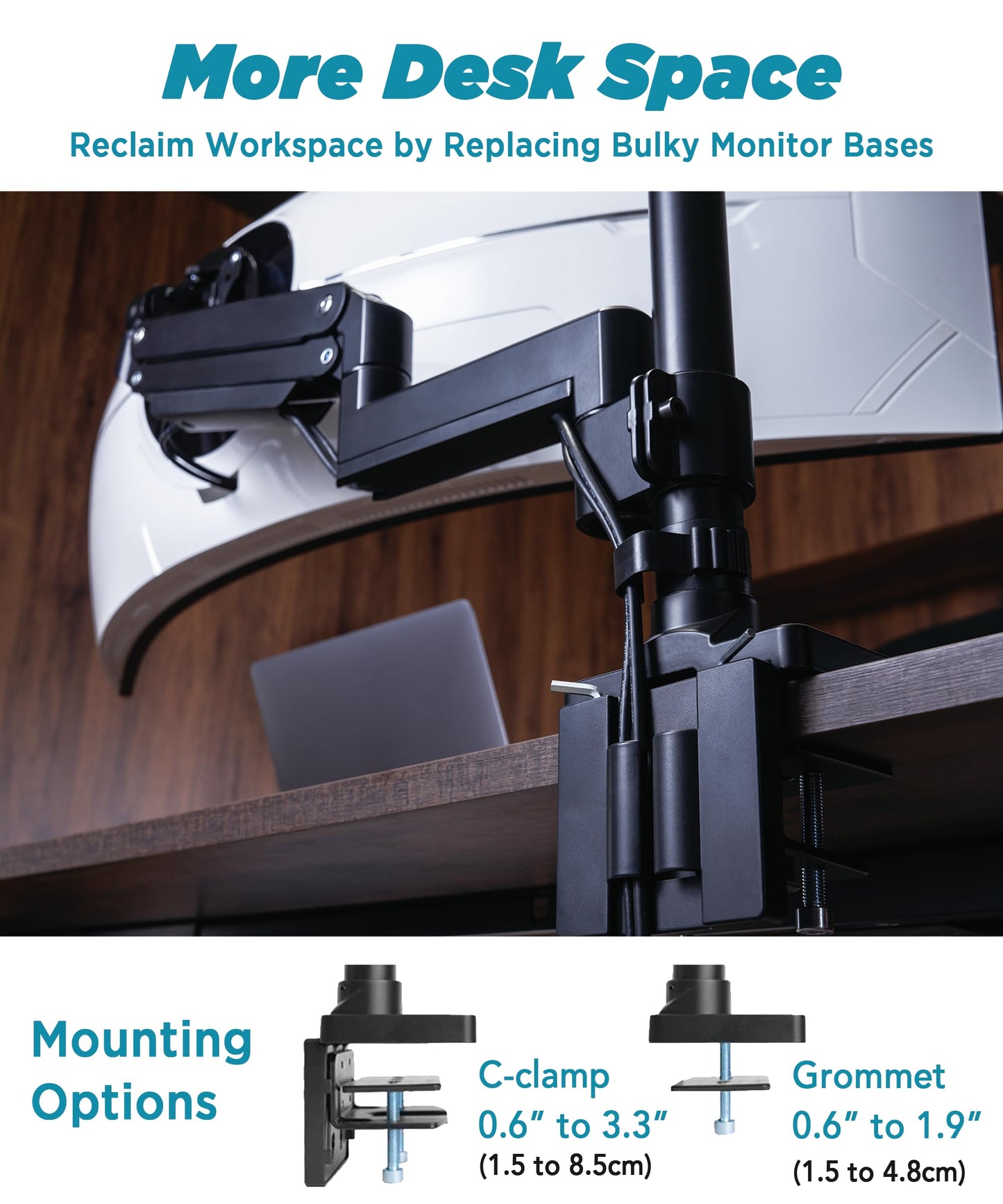 Heavy Duty Ultrawide Monitor Arm Mount