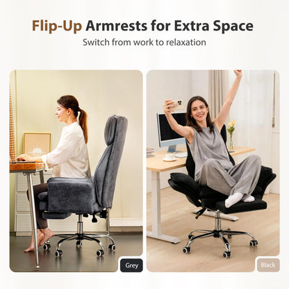 Big and Tall Ergonomic Office Chair with Flip Arms