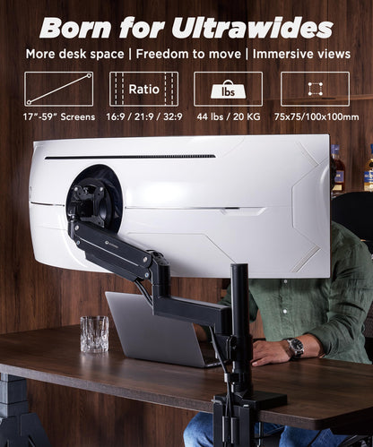 Heavy Duty Ultrawide Monitor Arm Mount