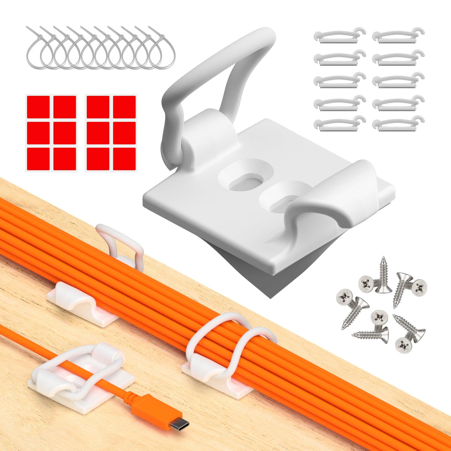 Cable Management Organizer for Desk and Office
