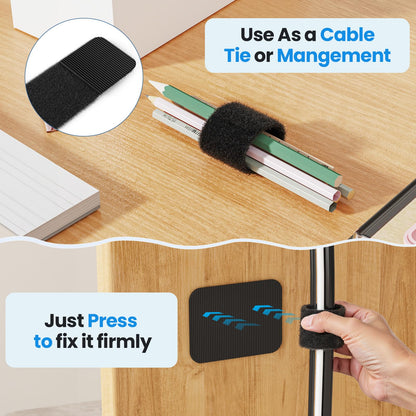 Under Desk Cable Management Organizer with Ties