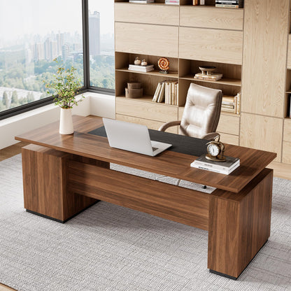 Electric Standing Desk with Storage Drawers and Cabinet